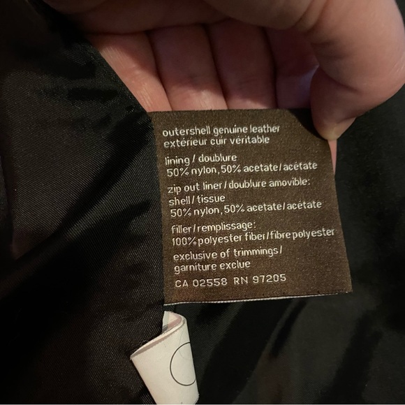 Danier genuine leather men’s coat thermolite removable quilted liner medium - Picture 9 of 13